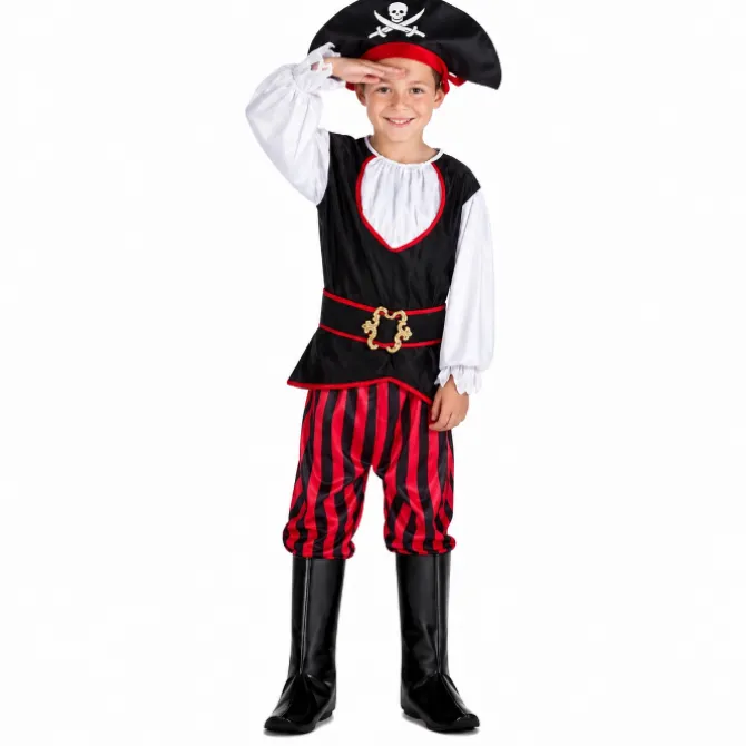 Kostuum piraat Tom meerkleurig jongen 7-9 jaar