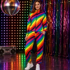 Kostuum regenboog trainingspak unisex - L/XL
