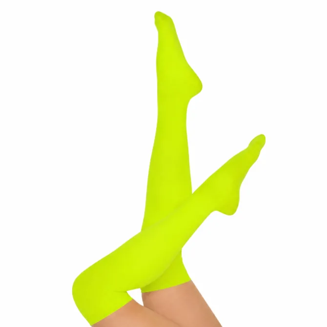 Kousen neon geel one size