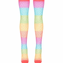 Kousen net regenboog - One size