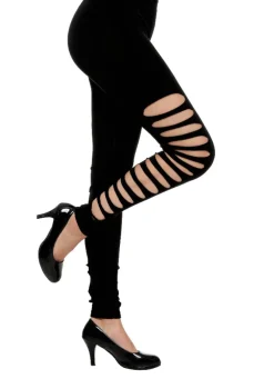 Legging gaten zwart - one size