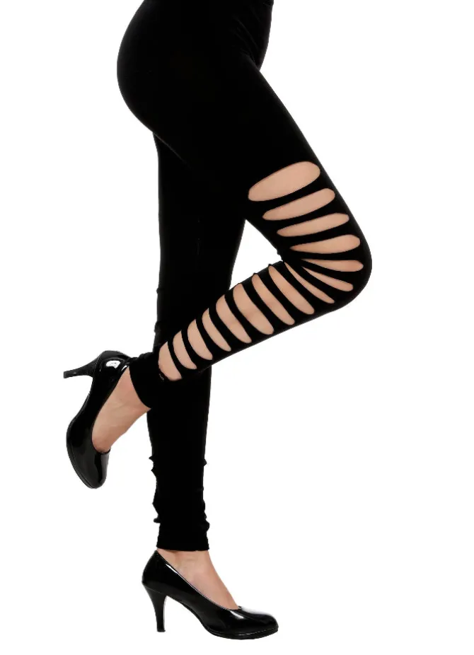 Legging gaten zwart - one size