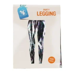 Legging metallic zilver - one size