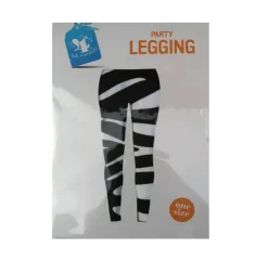 Legging zebra zwart/wit - one size