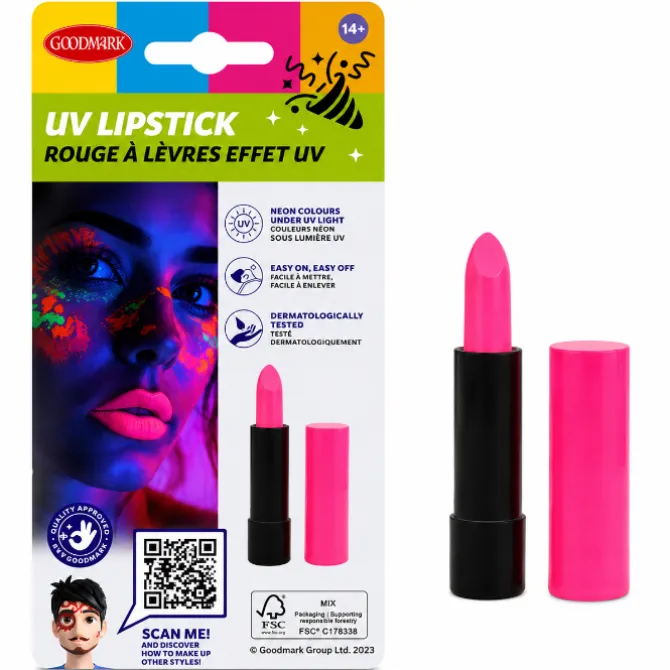 Lippenstift roze UV effect