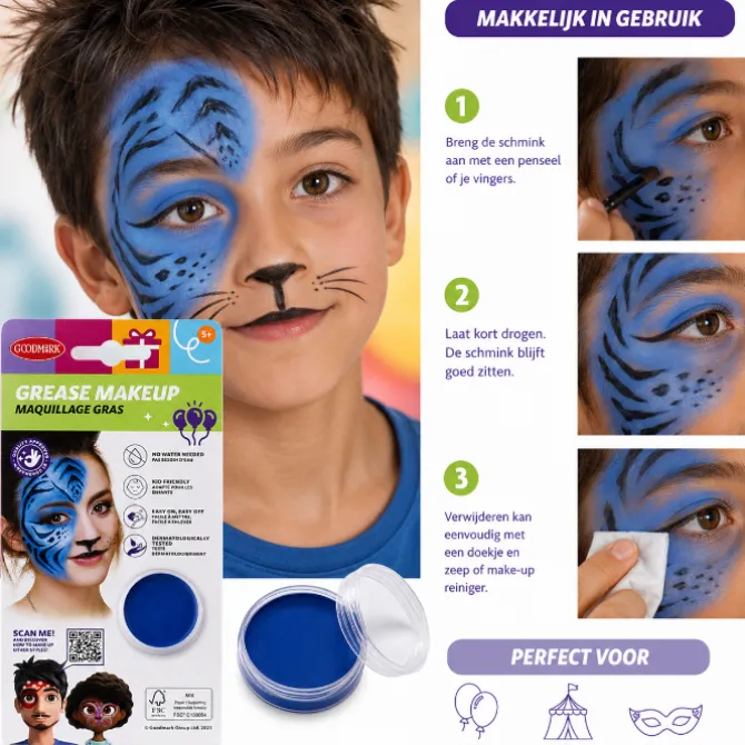 Make-up blauw oliebasis 14 gram