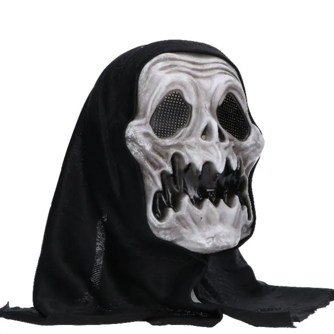 Masker Halloween creepy skelet zwart/wit