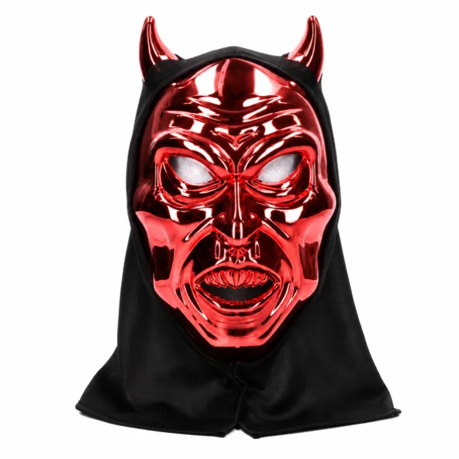 Masker Halloween duivel rood/zwart