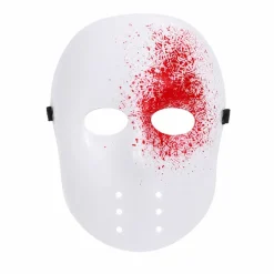 Masker Halloween hockey bloed wit/rood