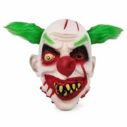 Masker horror clown groen haar