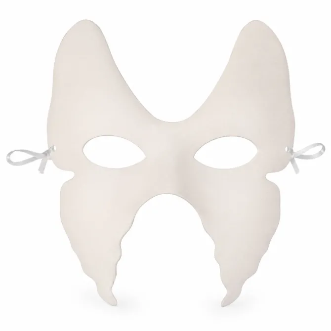 Masker vlindervorm wit gezichtsbedekkend