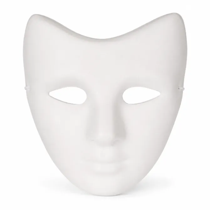 Masker vlindervorm wit gezichtsbedekkend