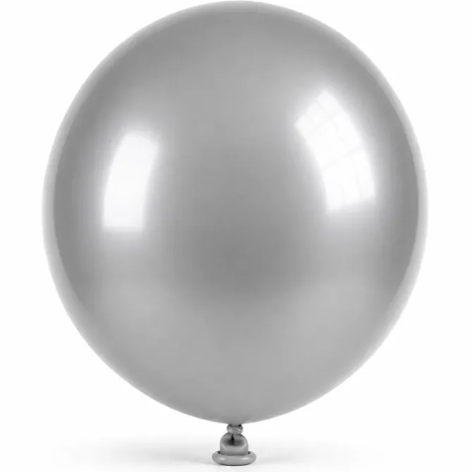 Mega Ballon Chrome - Zilver - 60cm - 1 stuk