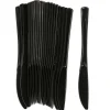 Messen - herbruikbaar - plastic - zwart - 20 stuks