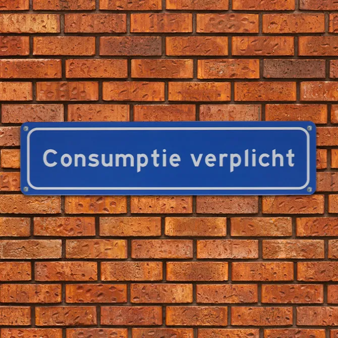 Metalen bord Consumptie