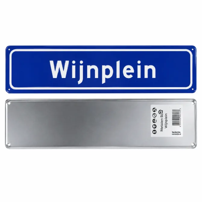 Metalen bord Wijnplein