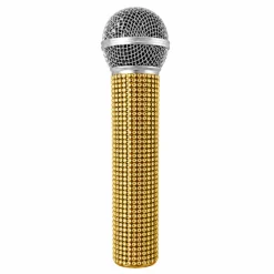 Microfoon disco goud