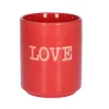 Mokje 'LOVE' - rood met oranje - 9 cm