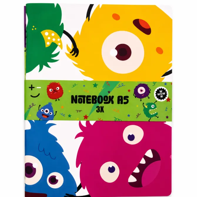 Monster Notitieboek A5 3-pack