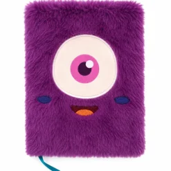 Monster Pluizig Notitieboek A5 Paars