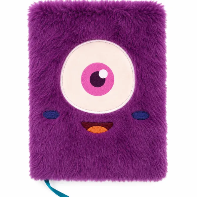 Monster Pluizig Notitieboek A5 Paars