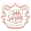 Muurdecoratie Sarah roségoud/wit 50 jaar XL