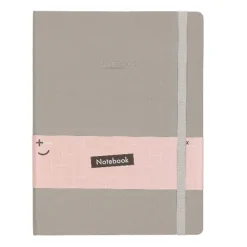 Notitieboek glitter grijs A4