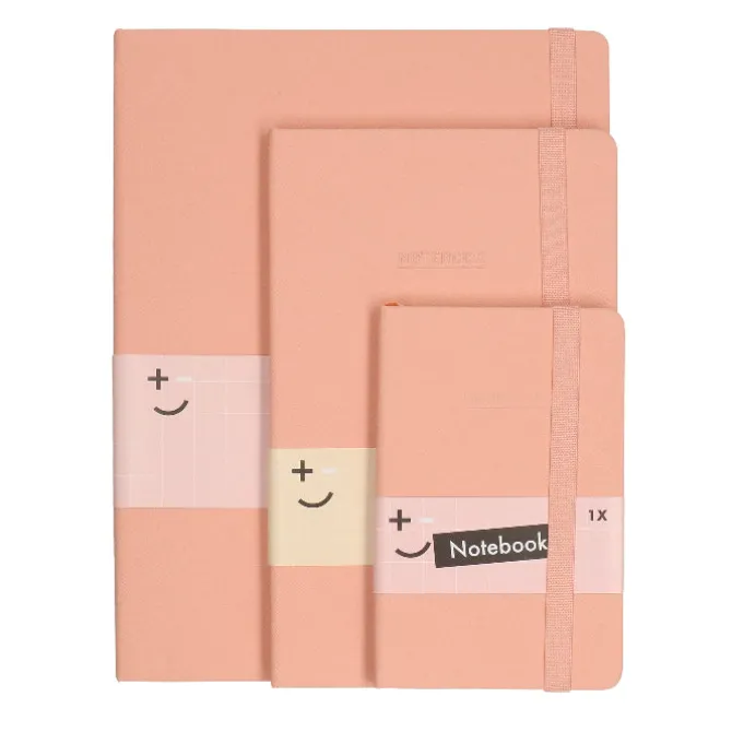 Notitieboek glitter roze A4