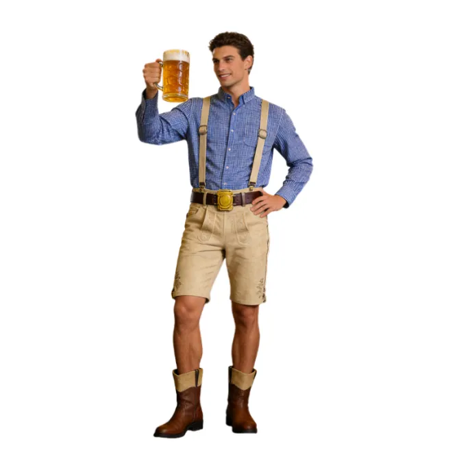 Oktoberfest blouse man blauw - maat L/XL