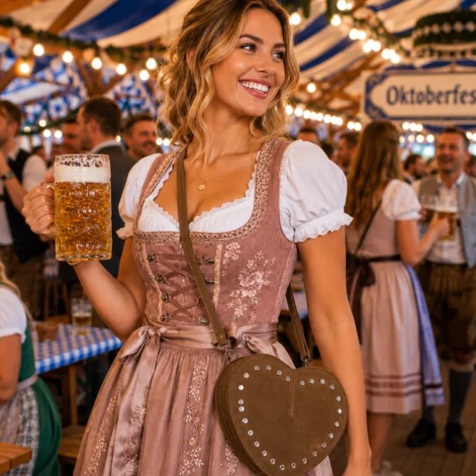 Oktoberfest schoudertas in hartvorm