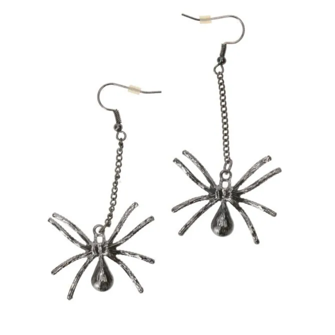 Oorbellen Halloween spin zwart