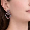 Oorbellen Hart Glitter