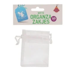Organza zakjes wit 10 stuks