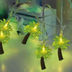 Palmboom lichtsnoer groen/bruin 10 lichten 2m
