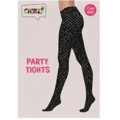 Panty glitter zwart one size