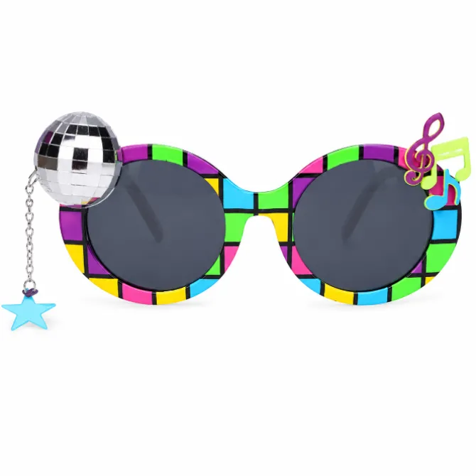 Partybril disco meerkleurig