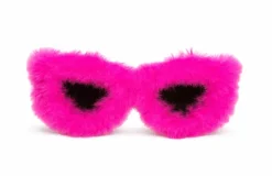 Partybril fluffy neon roze