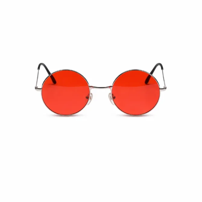 Partybril hippie rood