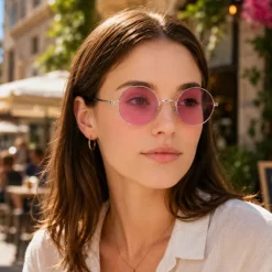 Partybril hippie roze