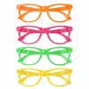 Partybrillen neon meerkleurig 4 stuks