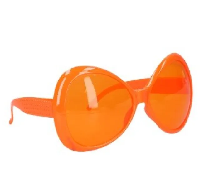 Partybril mega glazen oranje