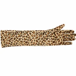 Party handschoenen panter lang