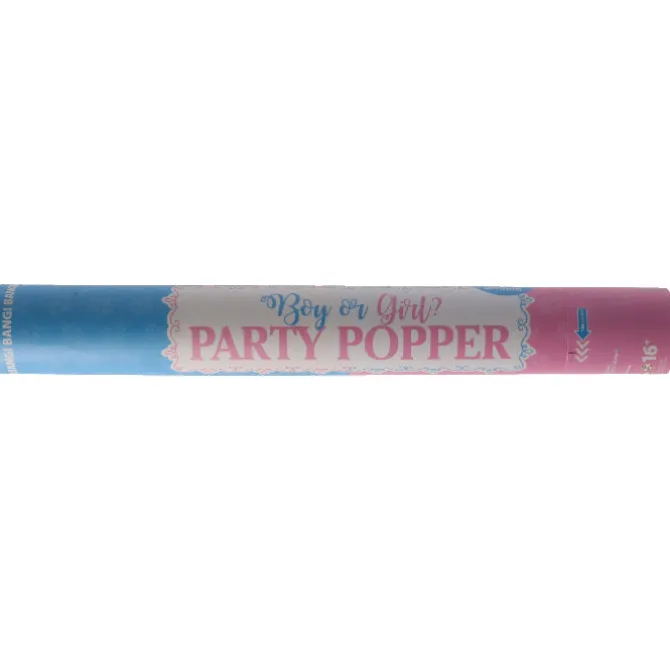 Party Popper gender reveal - blauw