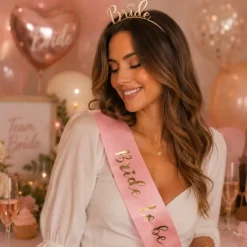 Party set Bride to be roze/goud
