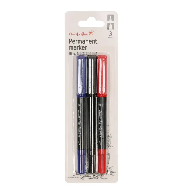 Permanent markers 2 puntdiktes 3 stuks