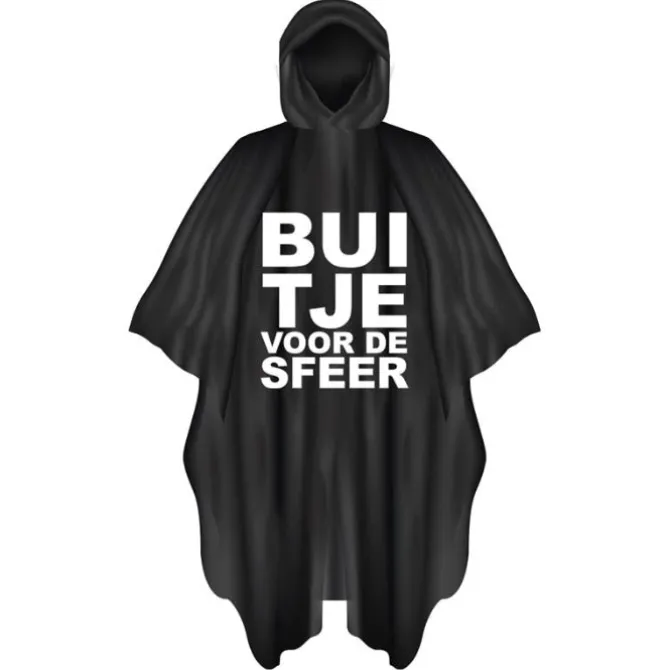 Poncho Buitje zwart/wit