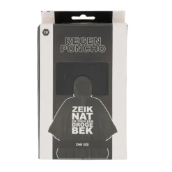 Poncho Zeiknat herbruikbaar zwart/wit one size