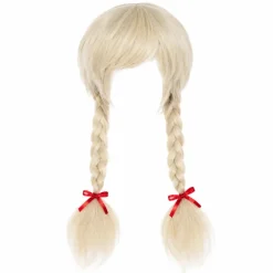 Pruik Creepy doll blond