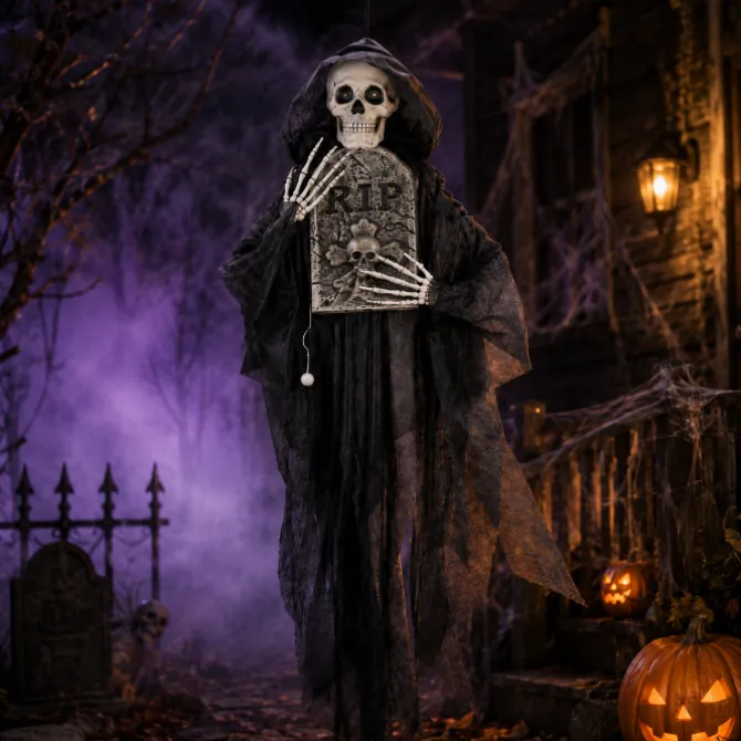 Reaper hangend met grafsteen - 160 cm
