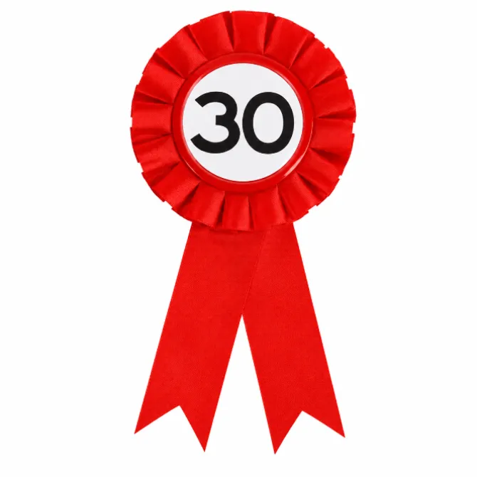 Rozet 30 jaar rood/wit